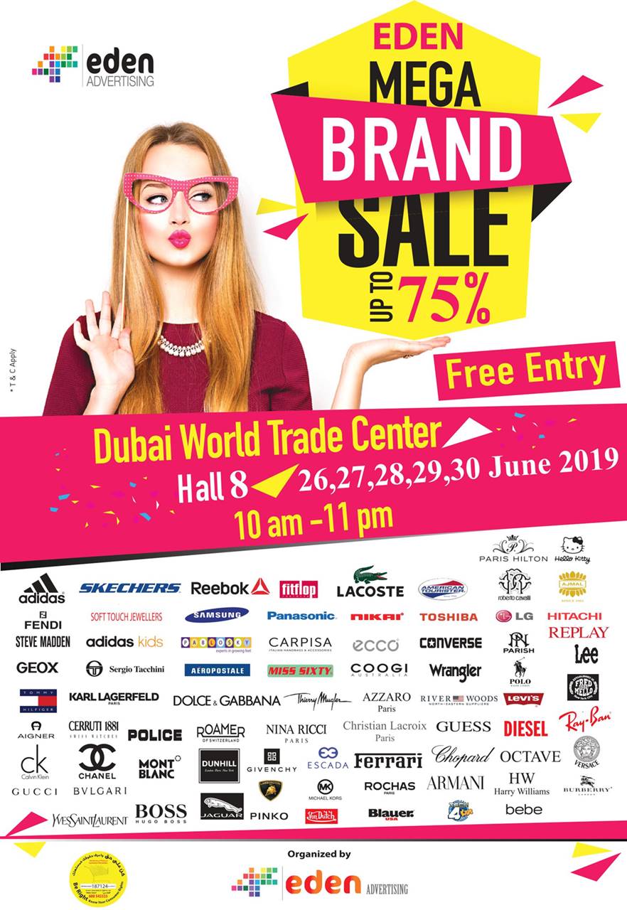 eden mega brand sale dubai world trade centre