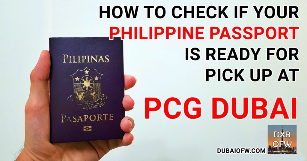 How to Check the Status of Your Philippine Passport Application Dubai OFW
