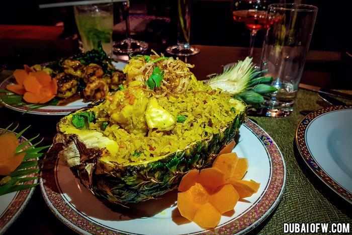 pineapple fried rice benjarong thai restaurant