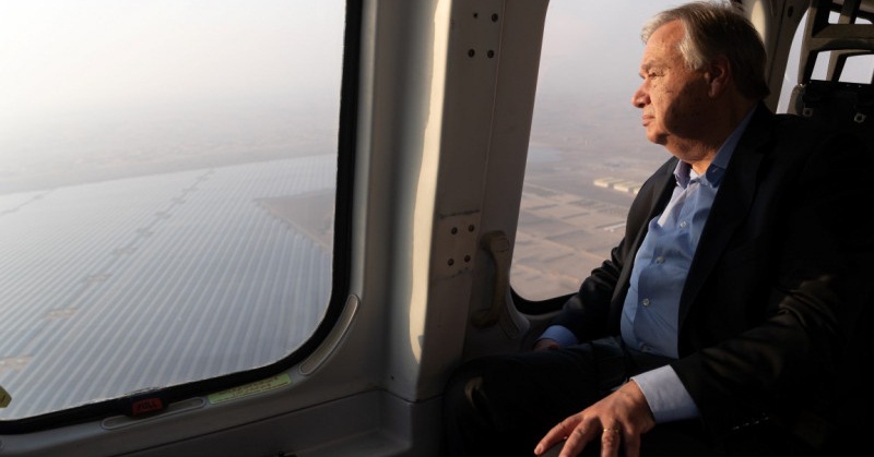 UN Chief Visits World's Largest Solar Project 'Noor Abu Dhabi'