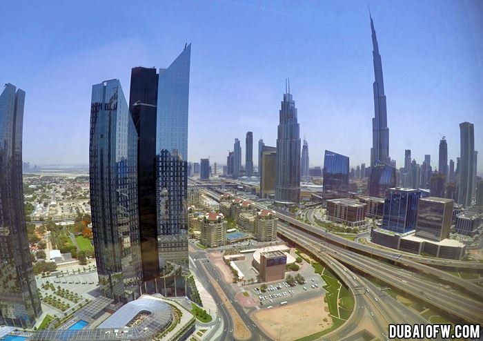 view of downtown dubai from dusit thani