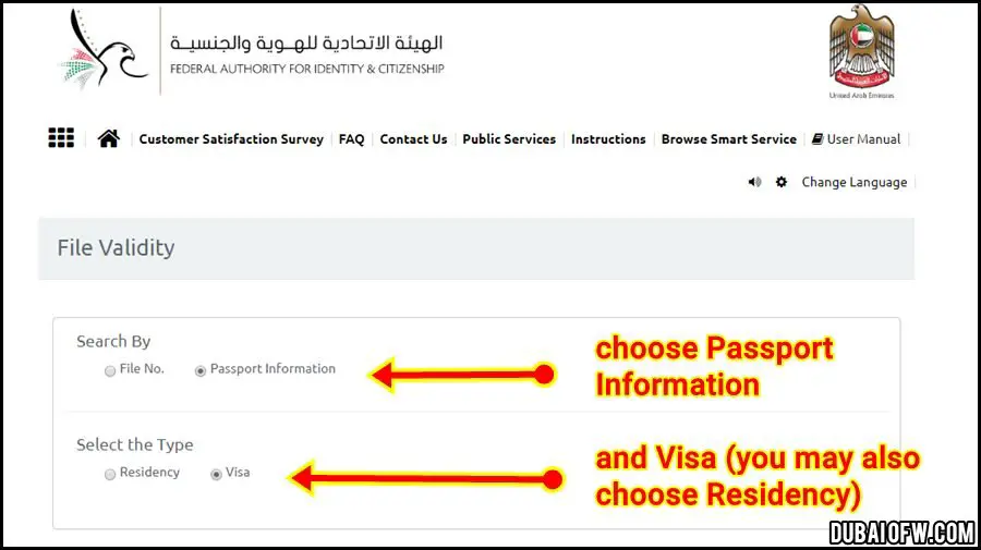 dubai visit visa check online by passport number