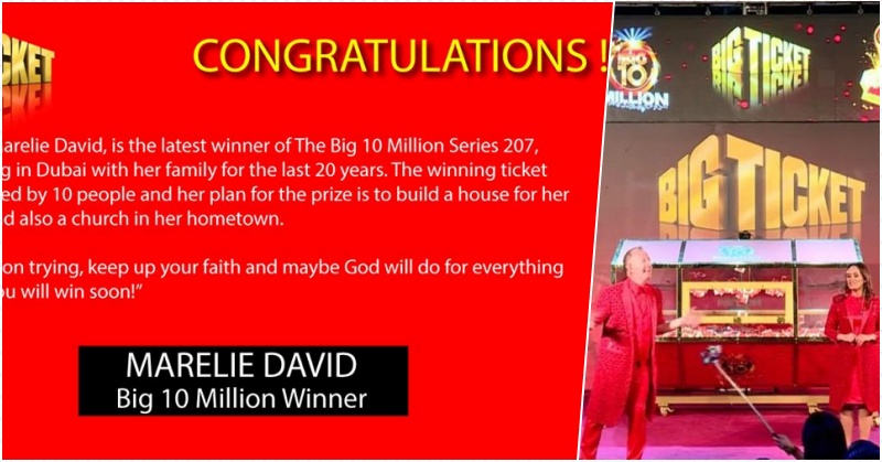 Filipina Wins AED 10 Million in Big Ticket Raffle Draw