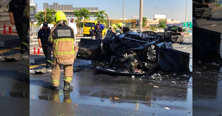 car fire accident dubai