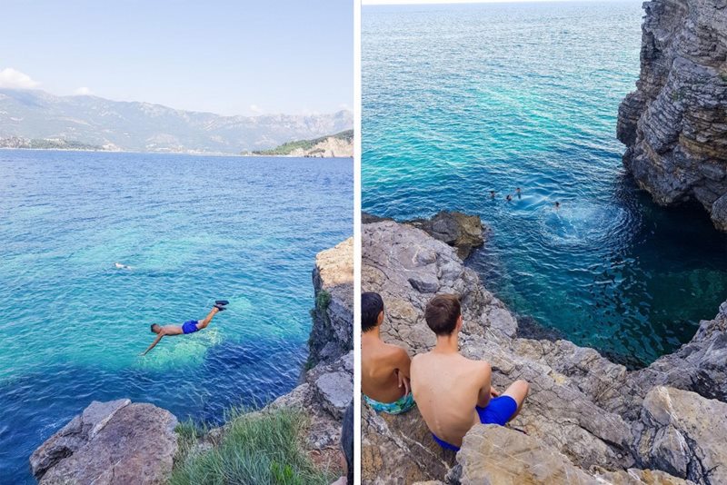 cliff dive Montenegro