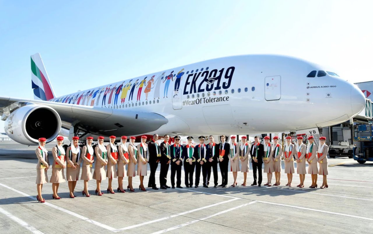 emirates plane year of tolerance