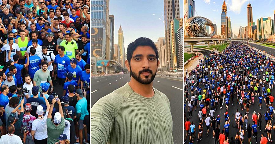 his highness sheikh hamdan fazza in dubai run