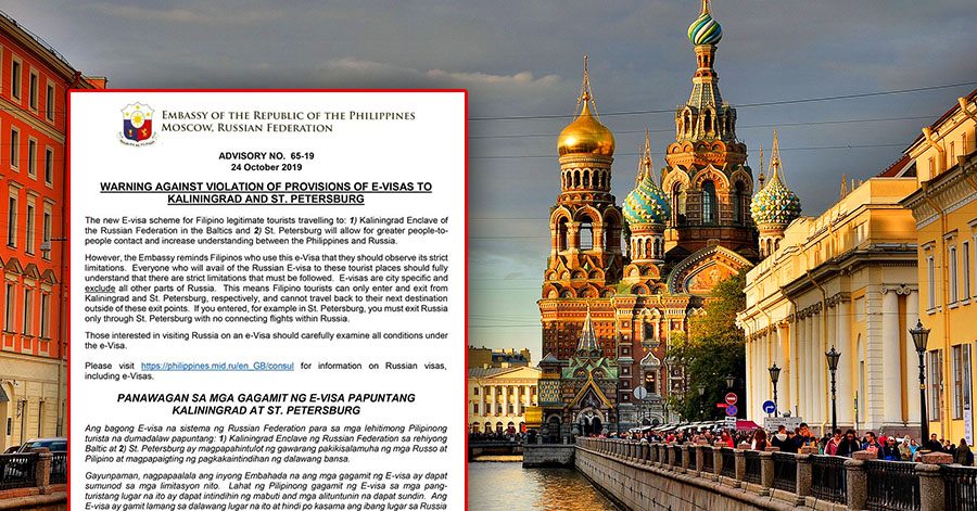 tourist warning evisa russia