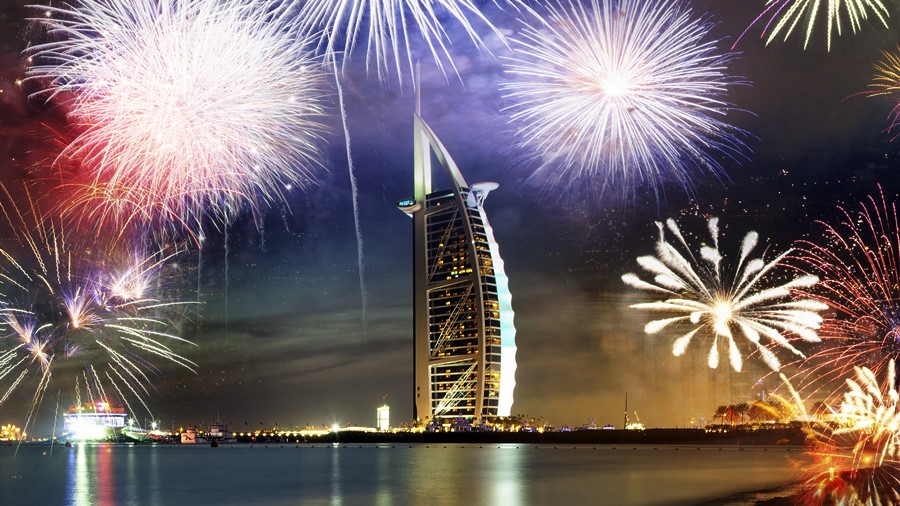 burj al arab fireworks new year