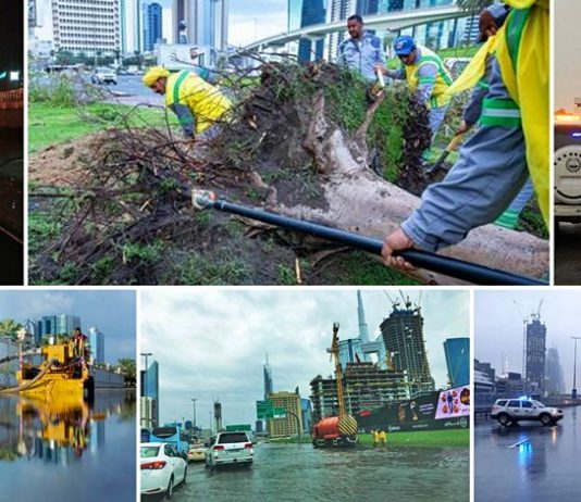 dubai authorities response to rain weather