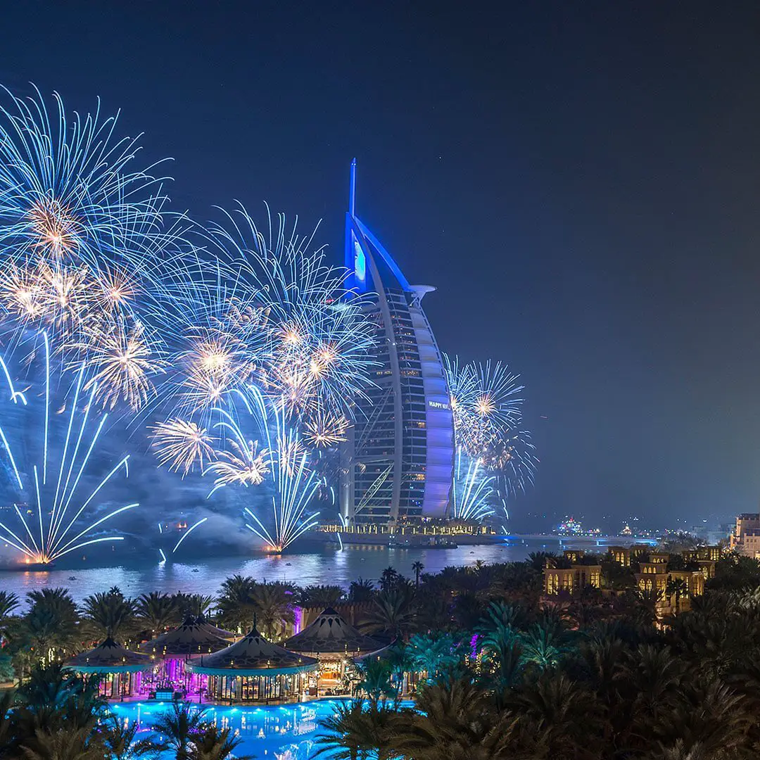 dubai burj al arab fireworks