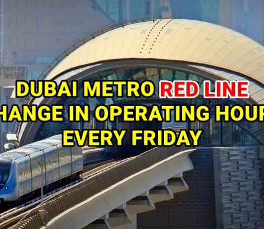 dubai metro red line friday timings