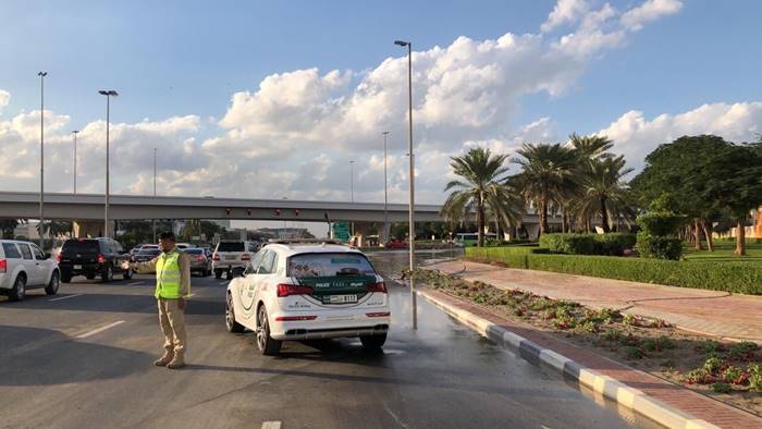 dubai police rain