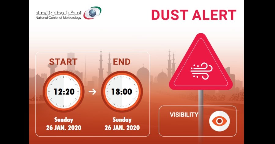dust warning uae