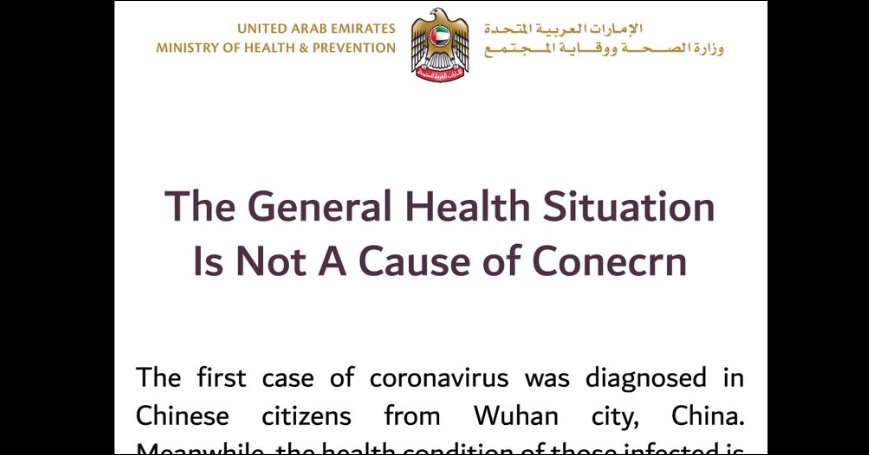 health situation uae coronavirus