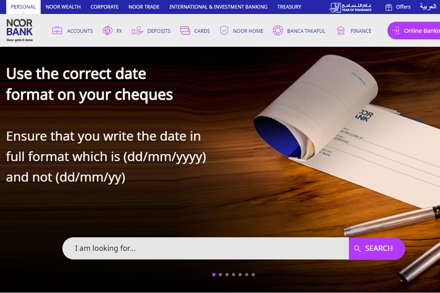 Noor Bank Website