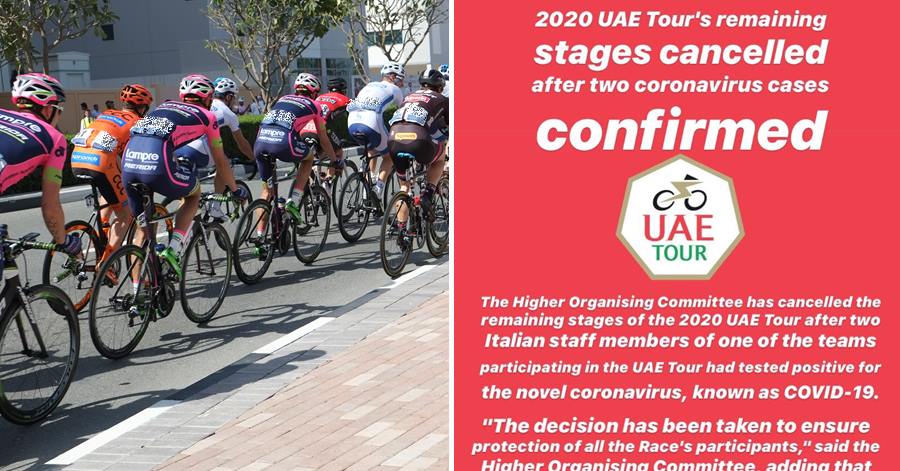 uae tour cancelled due to coronavirus italians