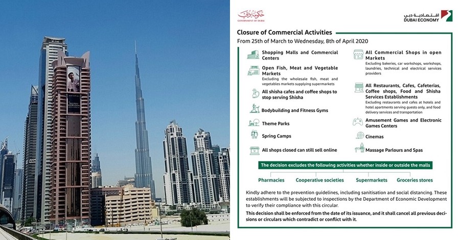 Full List of Closed Establishments Announced by Dubai DED