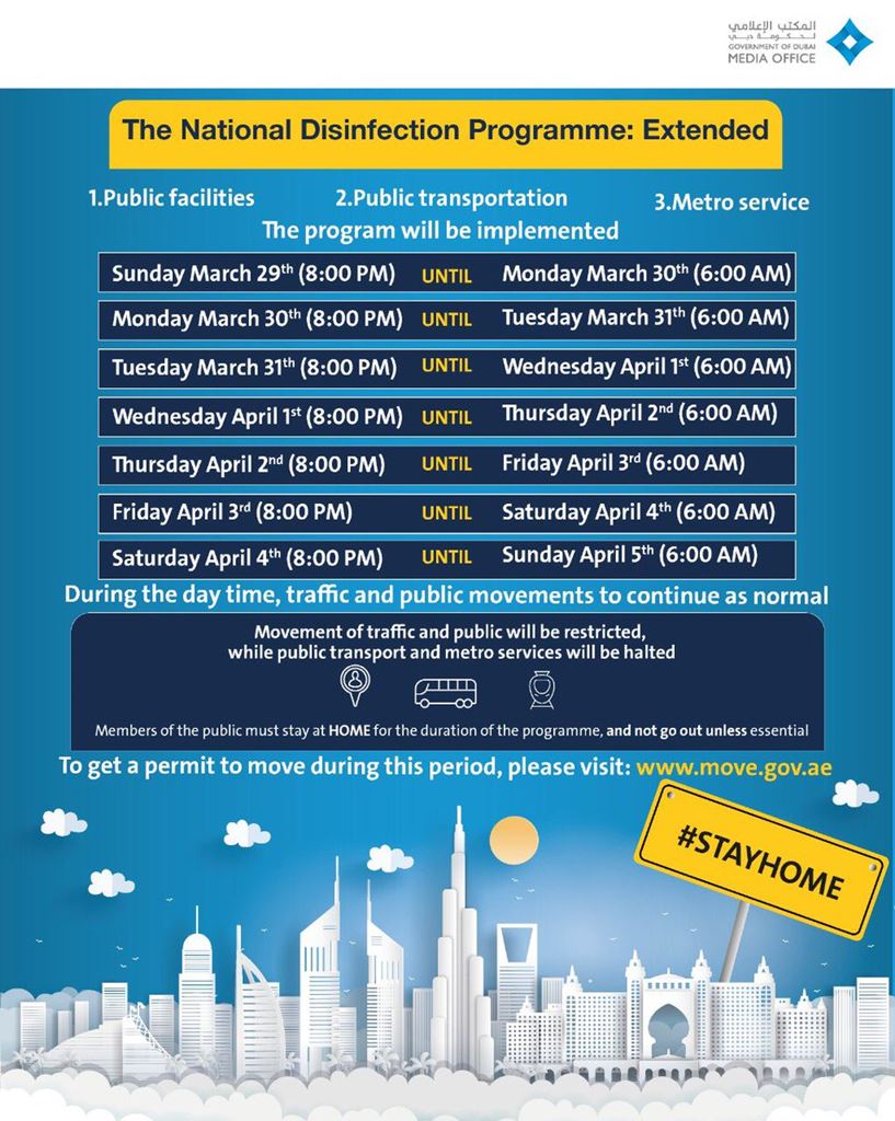 UAE National Disinfection Program Extended