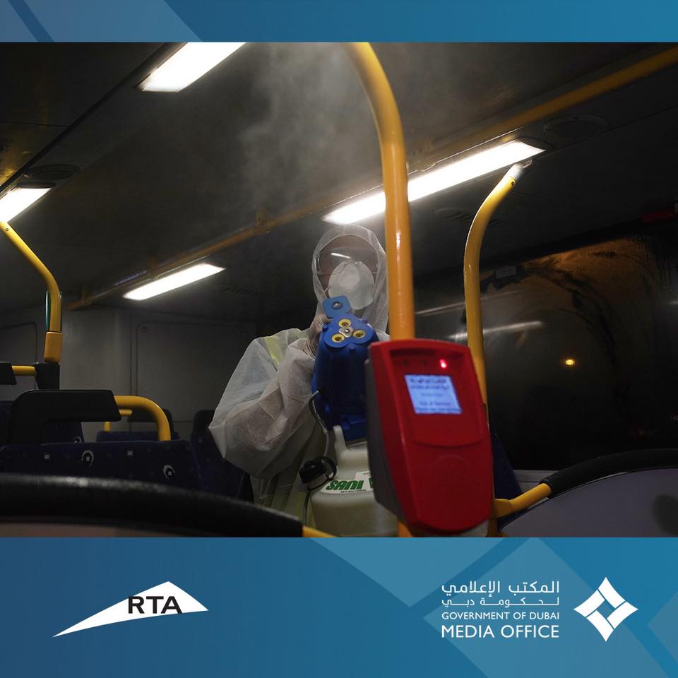 dubai public bus disinfect