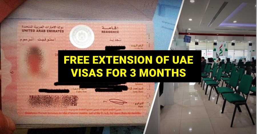 free extension of uae visa 3 months