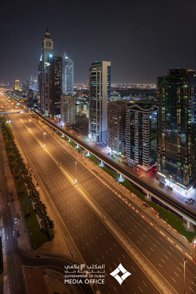 picture sheikh zayed road no car