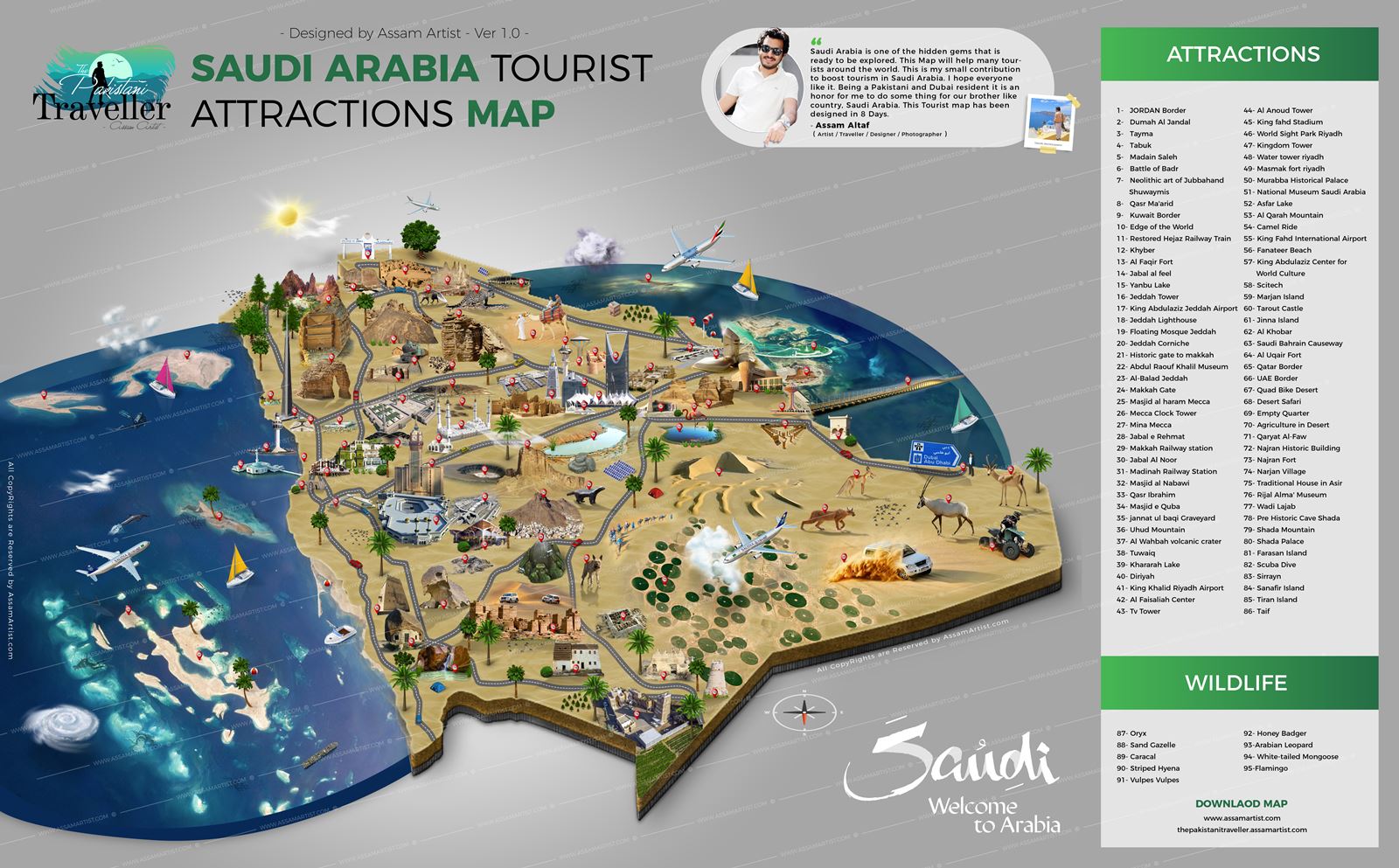 saudi tourism map