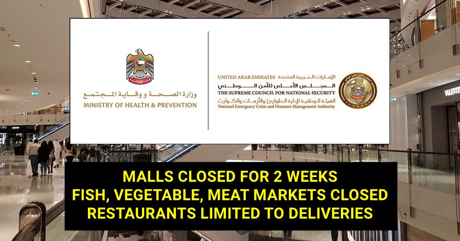 uae malls close for 2 weeks