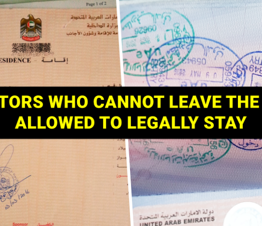 visitors allowed to legally stay in uae