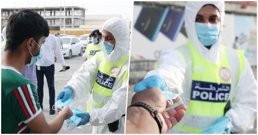 WATCH Police Distribute Face Masks, Personal Protective Supplies in Abu Dhabi