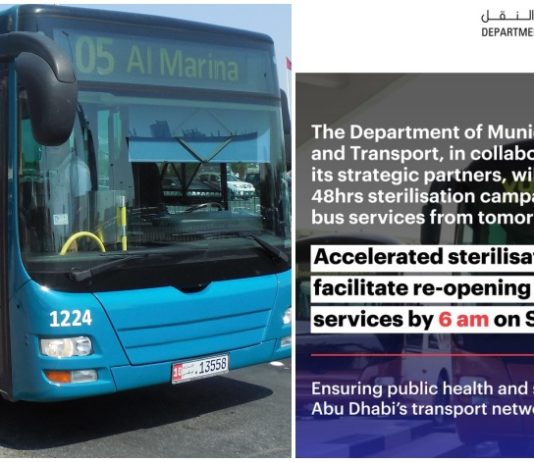 Bus Services to Resume Saturday in Abu Dhabi