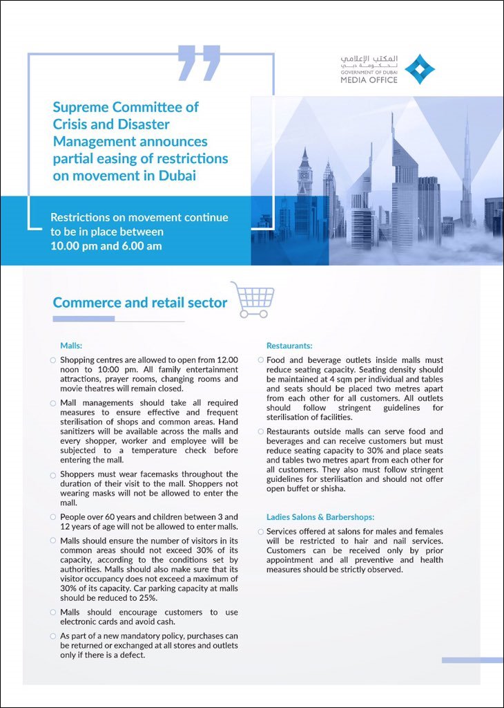 commercial retail sector guidelines dubai