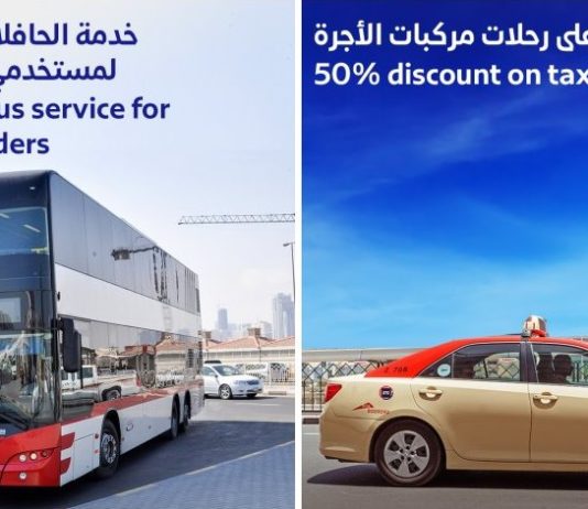 free bus 50 percent taxis