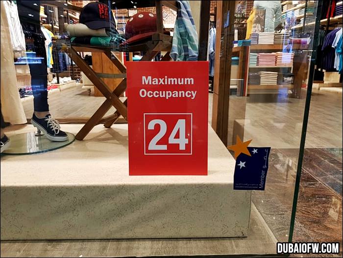 Mall outlets have maximum occupancy