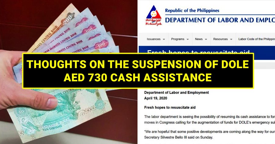 thoughts on cash assistance suspension dole