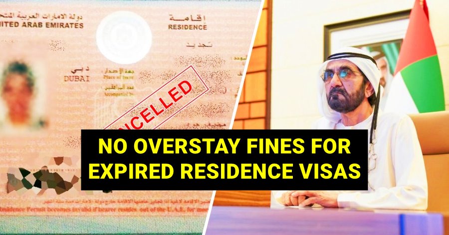 uae expired residence visas no fines