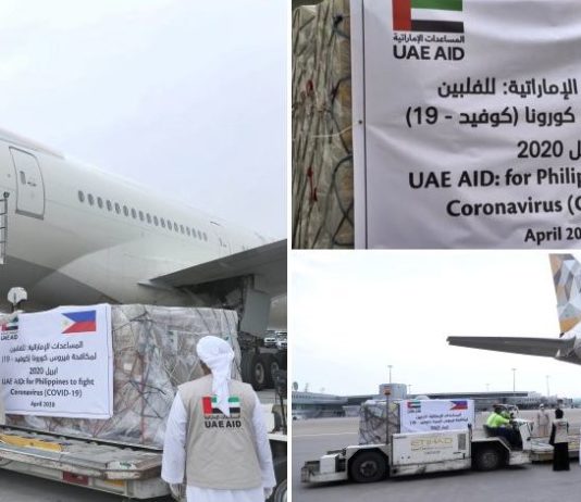 uae sends medical supplies to philippines