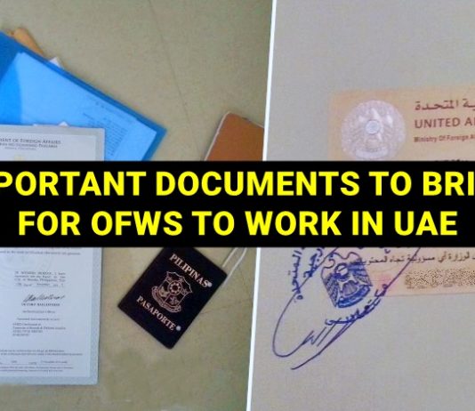 important documents to bring in uae