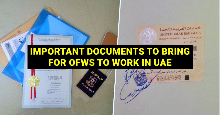 important documents to bring in uae
