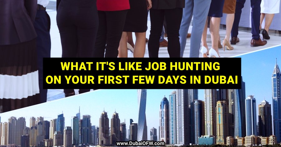 job hunting first few days arriving in uae