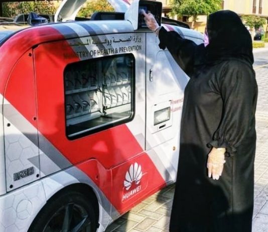 Self-Driving Vehicle Makes Rounds in UAE to Distribute PPE