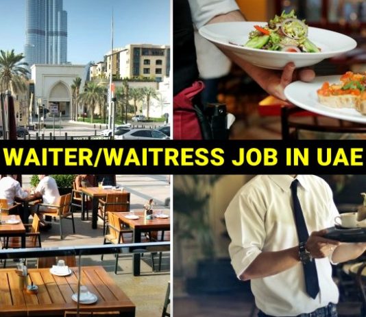 waiter job in dubai
