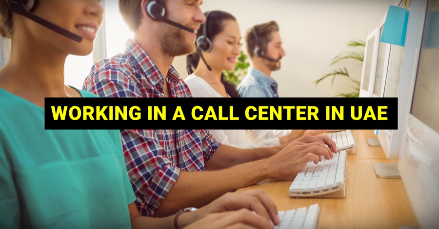 working in a call center in uae