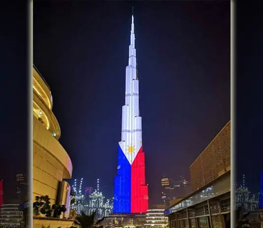 burj khalifa lights up philippine independence day