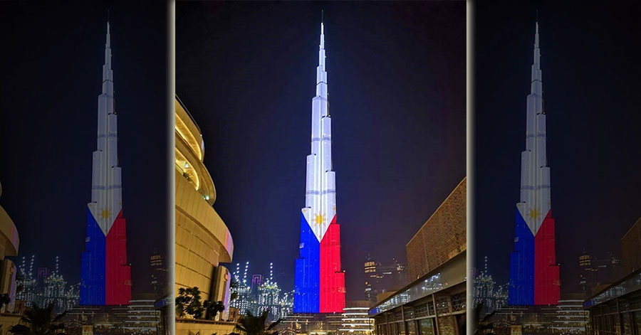 burj khalifa lights up philippine independence day