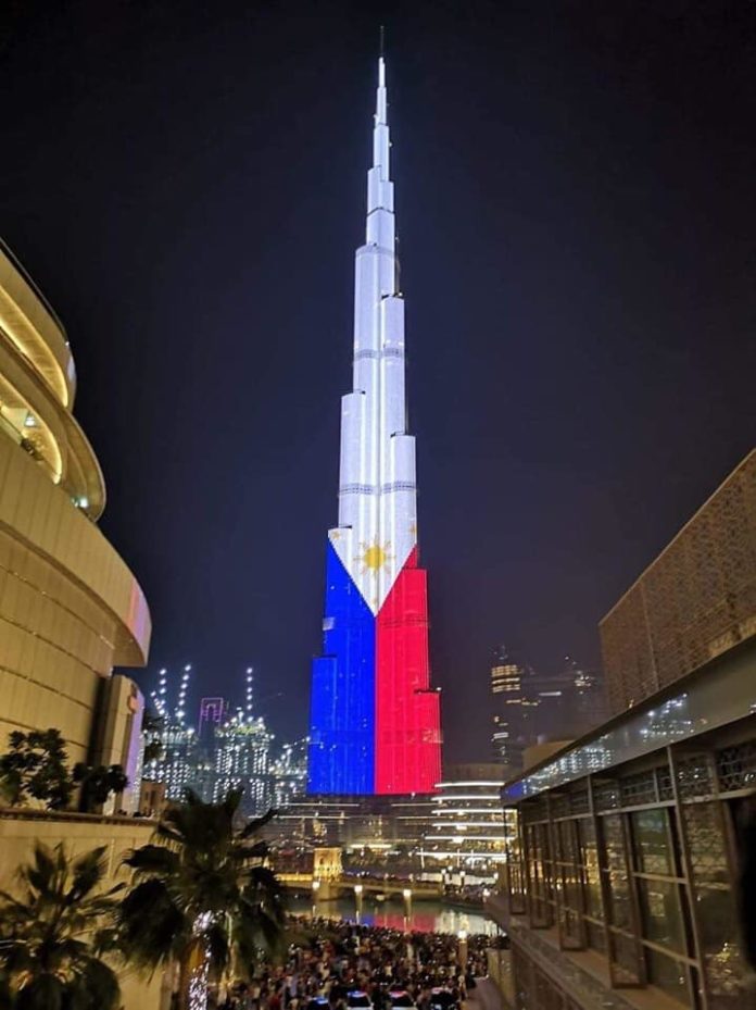 Burj Khalifa Lights up with Philippine Flag to Celebrate PH