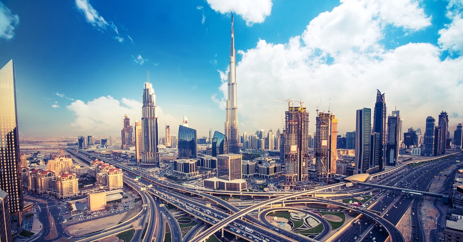 dubai skyline at day