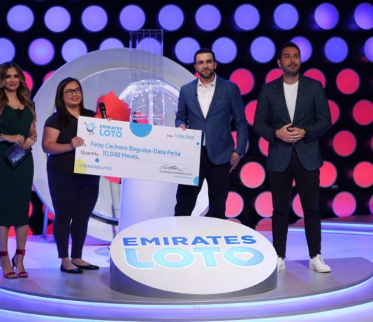 emirates loto supports feby cacher filipina jobless feed drive