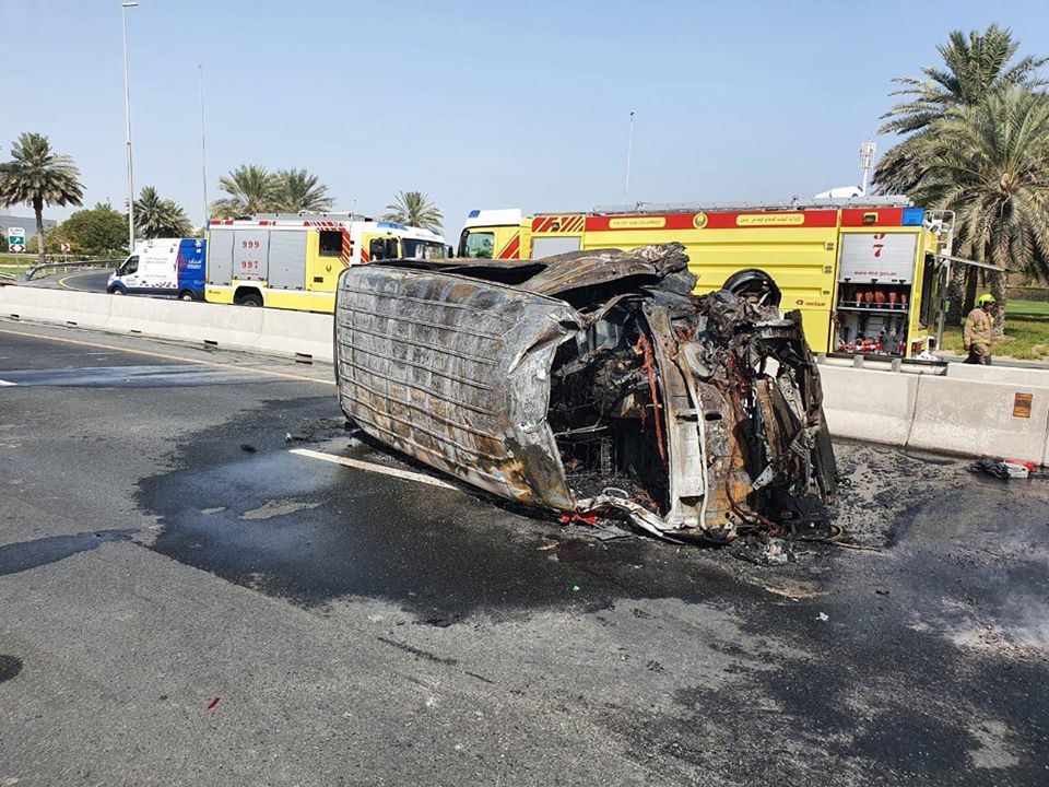 passenger bus crash dubai