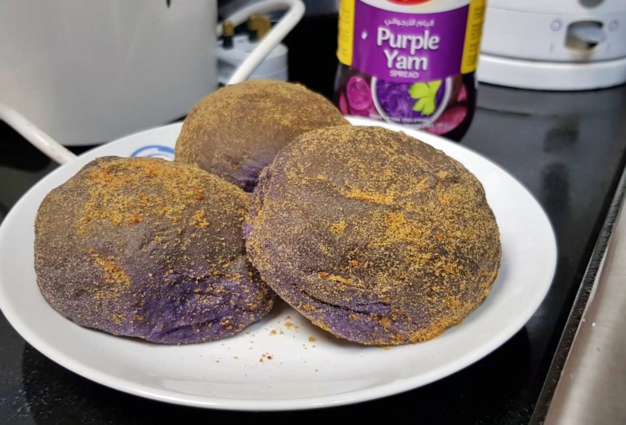 pinoy ube cheese pandesal